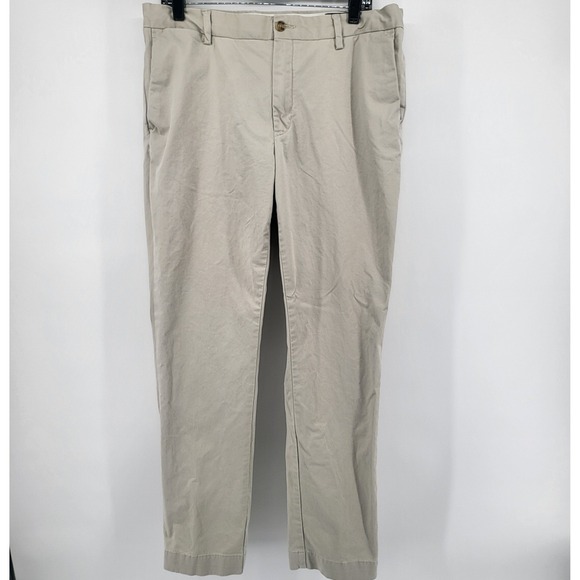 Polo Ralph Lauren Men's Stretch Slim Fit Beige Chino Pants Size 34x30.5 M 35×32 - Picture 1 of 7